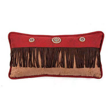 Saliz Mountain Sunset Fringed Oblong Pillow (7689356607720)