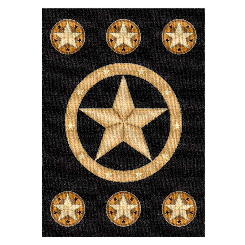 San Angelo Star Black Western Rug (7694652276968)