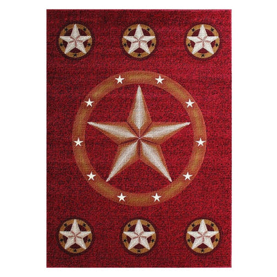 San Angelo Star Red Western Rug (7694652375272)