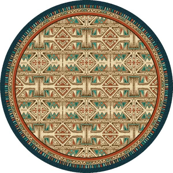 Santa Rosa Teal Area Rug (7694656798952)