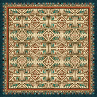 Santa Rosa Teal Area Rug (7694656798952)