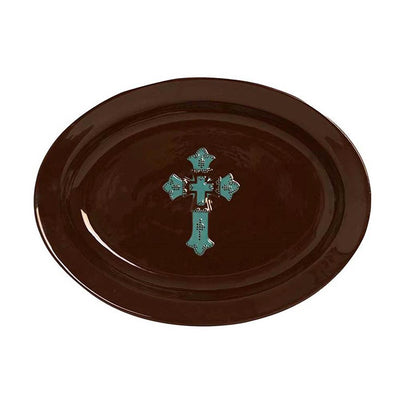 Turquoise Cross Serving Platter (7689372172520)