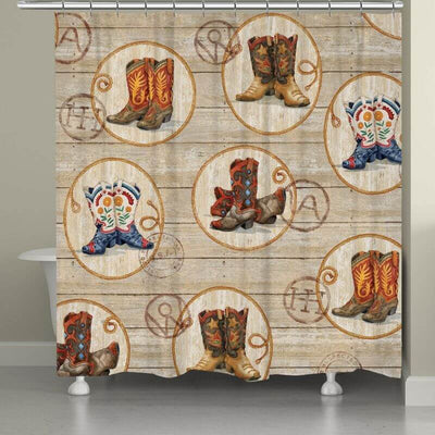 Western Boots Shower Curtain (7689375940840)