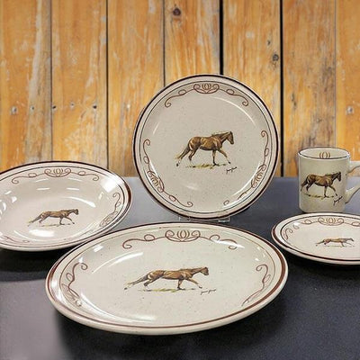 Western Series - Horse Scroll 20 PC Dinnerware set (7689376694504)