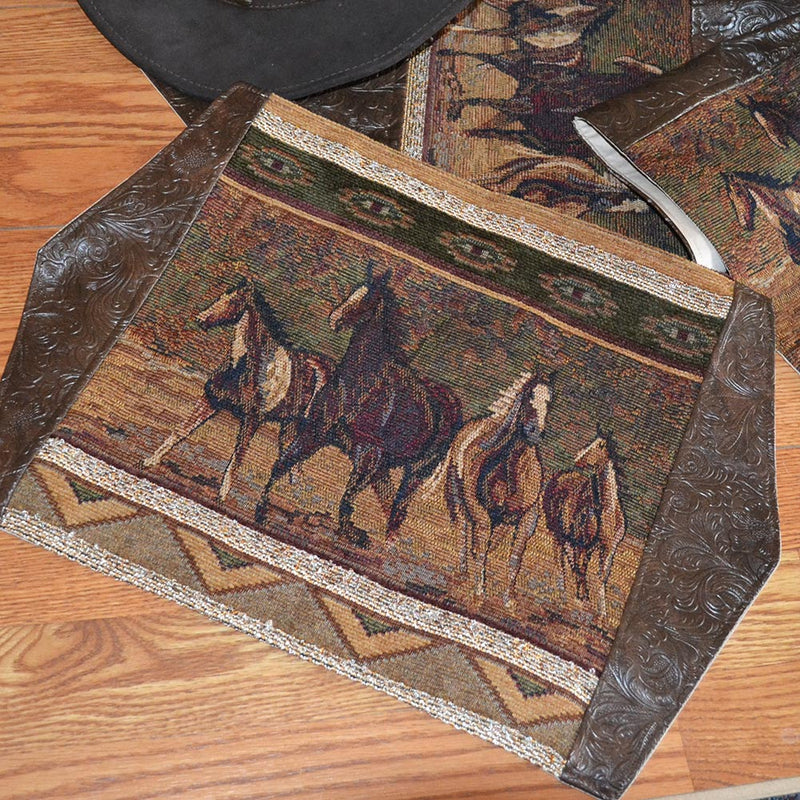 Western Wild Horses Placemats (7689377480936)